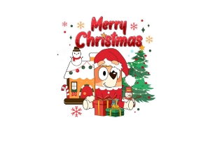 bluey christmas svg