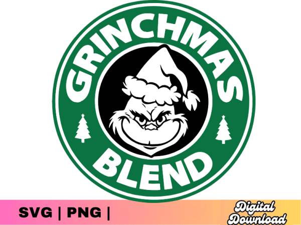 Grinchmas Blend Coffee Label SVG