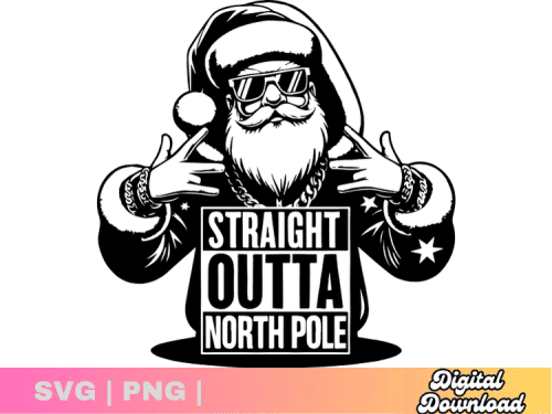 Rap Santa SVG Hip-Hop Christmas.