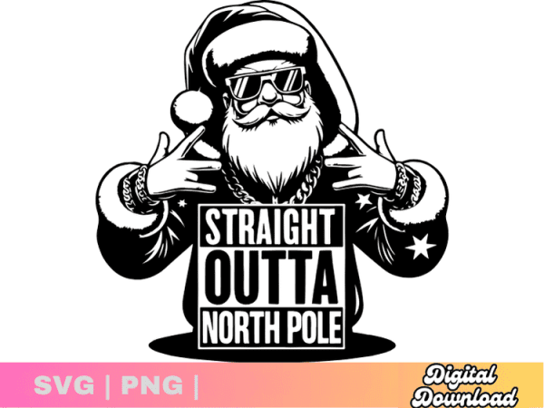 Rap Santa SVG Hip-Hop Christmas.