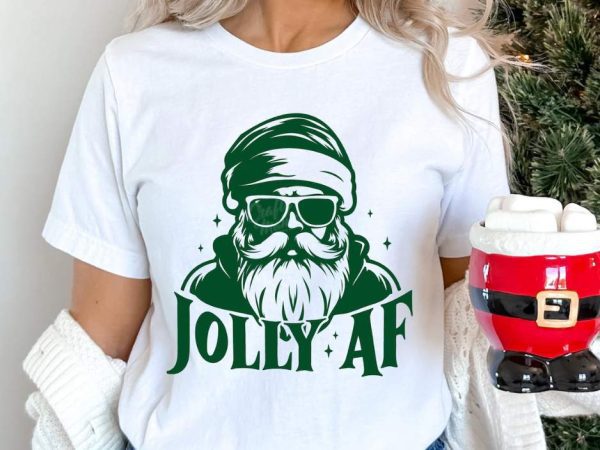 Jolly AF SVG, PNG, Funny Christmas Svg File, Funny Santa Svg, Jolly Af Png, Santa Shirt Svg File, Christmas Png, Digital Download