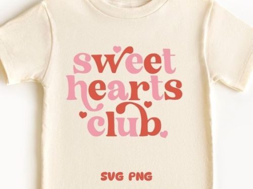 Sweet Hearts Club Valentines Day Kids SVG