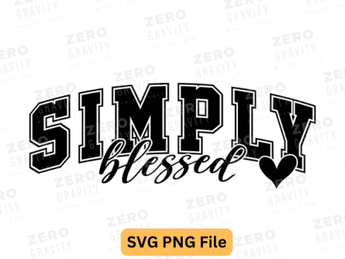 Simply Blessed Svg