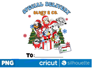 Special delivery Santa Christmas PNG