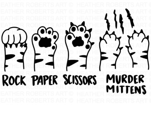 Rock Paper Scissors Murder Mittens SVG