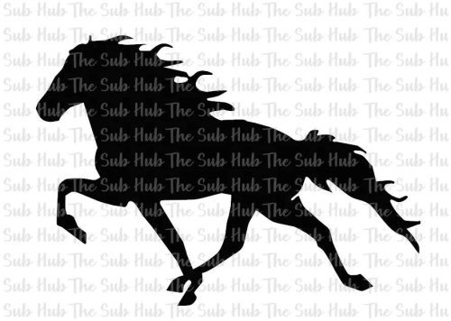 Black Racking Horse | Sublimation Design | Free PNG SVG File